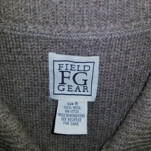 Field Gear Small 100% Wool Women's Zip Cardigan Sweater Brown Marshall Field's - Picture 3 of 4